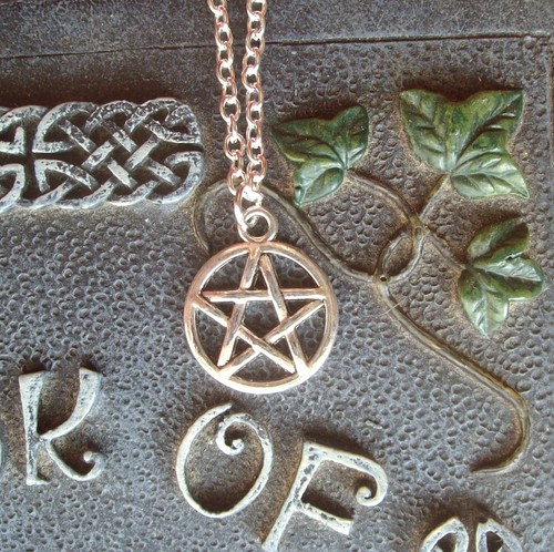 Pentagram charm silver plated - pentagram,