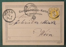 POLAND AUSTRO HUNGARIAN cover card 1875 DUKLA to VIENNA  (Y134)