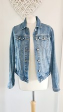 Ladies Womens Tu Blue Cotton Denim Jacket Size 10
