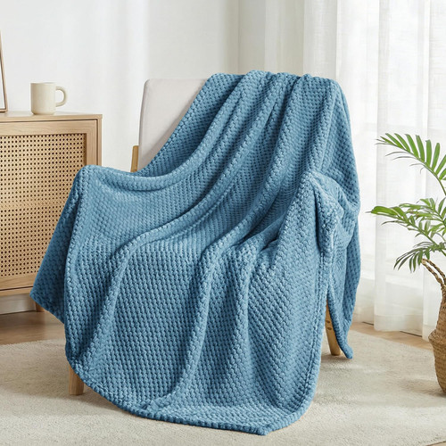 Large waffle fleece throw - waffle,