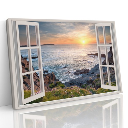 Cornish coastline through - cornish,