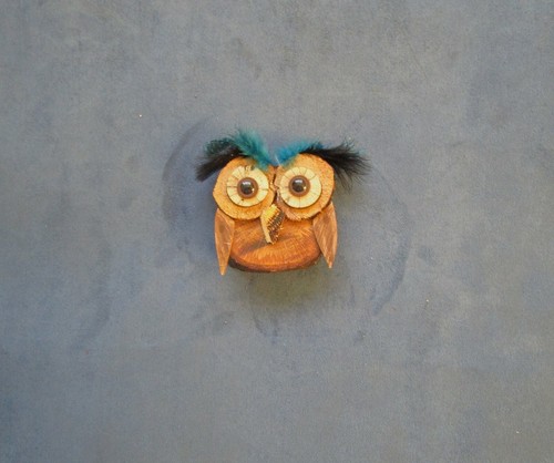 Owl wooden driftwood - wooden,