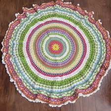 Vintage Handmade 51" Round