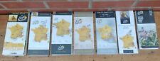 Bundle x 7 Official Tour de France Cycling Fold Out Route Maps