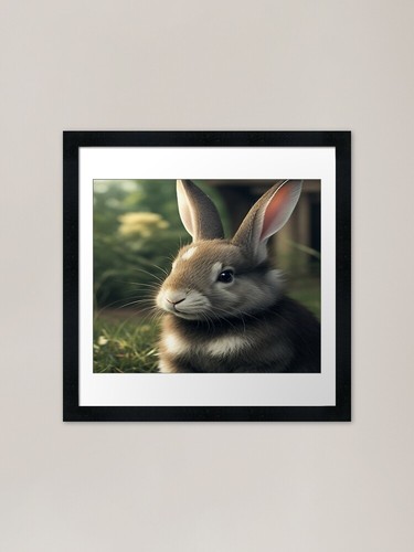 Zoa rabbit framed art print - 2,