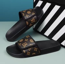 Men's Genuine PU Leather Sliders | Beach Flip Flops | Designer Wear