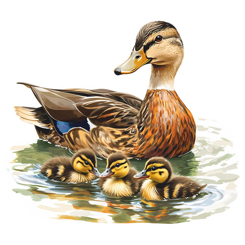 Duck mallard duckling - duck, bird