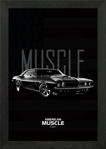American muscle car black - american,