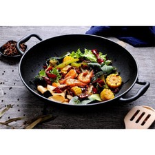 Large Cast Iron Deep Wok