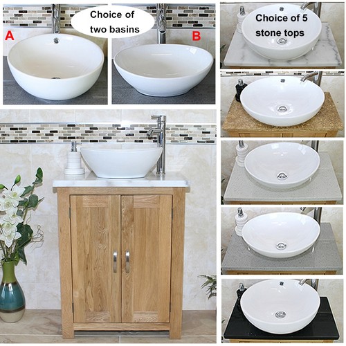 Solid oak bathroom vanity - vanity, unit