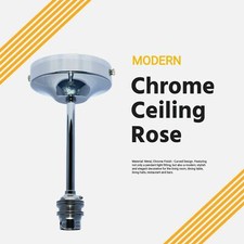 New chrome ceiling rose - chrome,