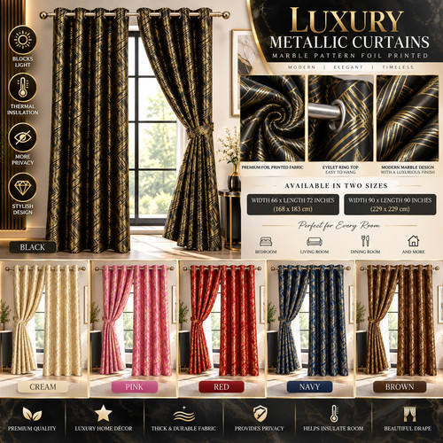 Metallic lattice curtains foil - metallic,
