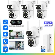 Wireless CCTV Camera System PTZ WIFI NVR Home Security Outdoor Night Vision Kit