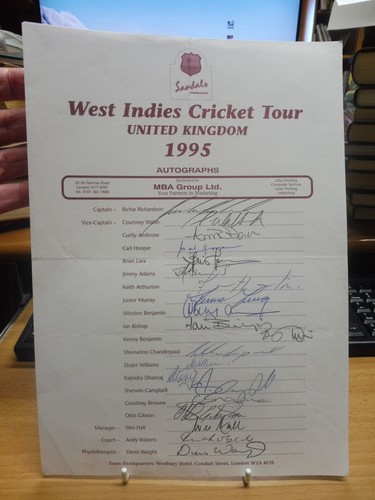West indies cricket tour - west,
