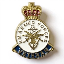 Armed forces veteran enamel - hm,