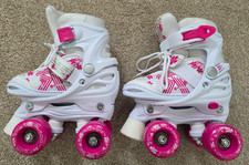 Roces Quaddy 3.0 Adjustable Roller Skates Pink/White UK9-11 JR