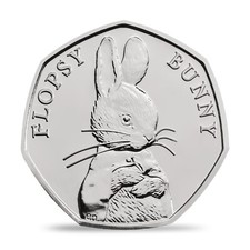 2018 Flopsy Bunny 50p coin