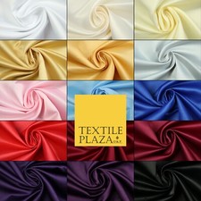 Premium Plain Smooth Matt Duchess Satin Fabric Material Bridal Wedding Dress 58"