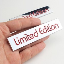 1x Red Limited Edition Logo Chrome Sticker Emblem Badge Decal Car Accessories