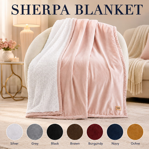 480 gsm sherpa blanket - blanket, luxury