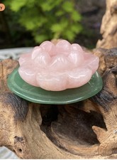 Rose Quartz Lotus Flower Green