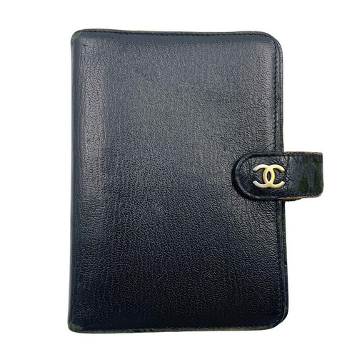 Chanel leather logo agenda - chanel,