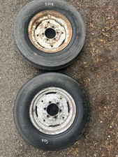 Tractor Wheels 7.50-16 White Ford International Massey Ferguson PAIR x2