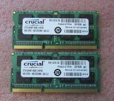 2 X 4GB CRUCIAL 1600 SODIMM