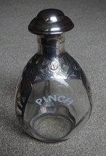 Vintage Haig & Haig PINCH Whisky Bottle with 925 Sterling Silver Overlay