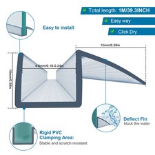 1/2M Bath Shower Screen Door