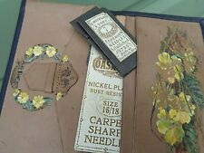 Vintage Leather Painted Sewing Kit Case Pin Thread Holder Harding of Piccadilly 