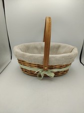 Wicker Basket with Wooden