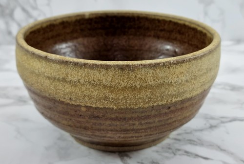 Stamped art pottery rust beige - art,