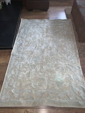 Laura Ashley Baraq Style Rug Duck Egg Cotton 89% wool 11% 45 By 68 Inch