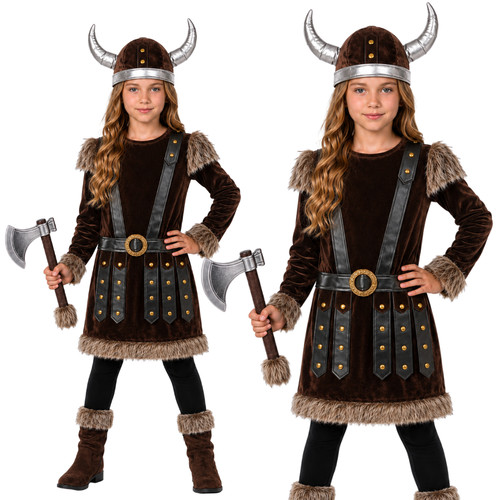 Girls viking costume - girls,