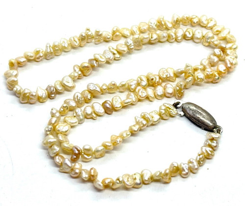 Antique rice pearl necklace - rice,