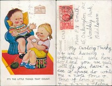 Little Things That Count GB 1935 Cancel Chromart Rena Saville 