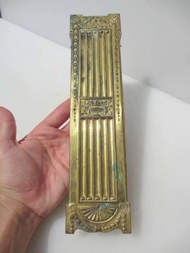Victorian brass finger plate - victorian,