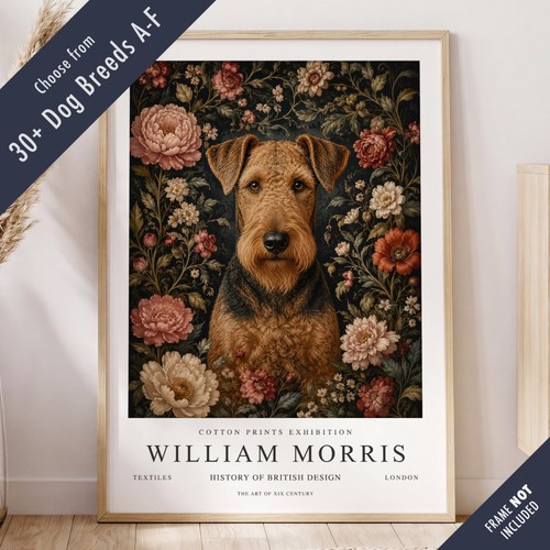 William morris style dog - william,