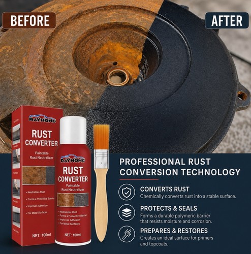 Car chassis rust converter - rust,