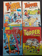The Topper Annual 1975, 1976, 1977 and 1978 - Covers in poor condition