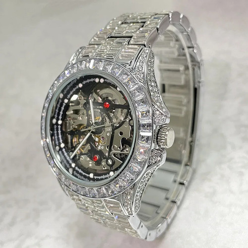 Luxury skeleton watch - skeleton, for