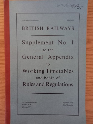 British railways supplement - supplement, no
