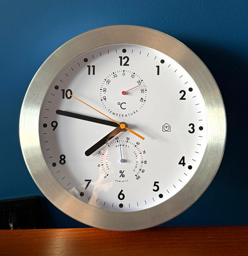 Habitat wall clock silver - habitat,