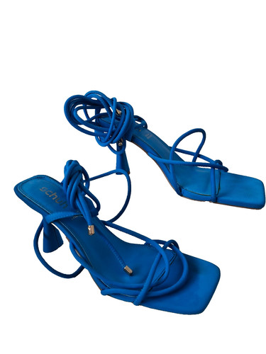 Schuh blue strappy shoes 6 - schuh,