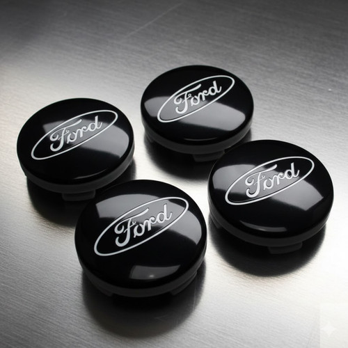 Black ford centre caps - black,