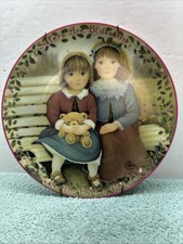 Bradford Exchange "Sisters Are Blossoms" Kindred Moments Plate With Hangar