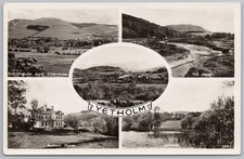 YETHOLM Roxburghshire Multi View RP Postcard