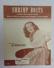 Vintage Sheet Music Shrimp Boats Jo Stafford FreePost