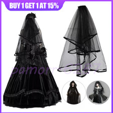 Black Comb Veil Halloween